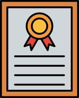 icono de vector de certificado