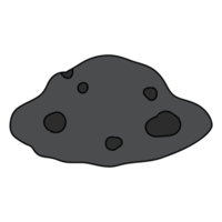 meteorite hand-drawn, Astronomy and Space concept png