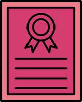 icono de vector de certificado