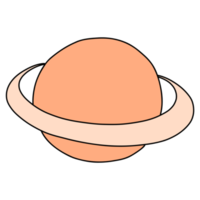 Planet handgezeichnet, Astronomie und Weltraumkonzept png