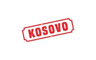 kosovo, sello, goma, con, grunge, estilo, blanco, plano de fondo vector