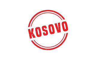 kosovo, sello, goma, con, grunge, estilo, blanco, plano de fondo vector