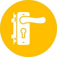 Door Handle and Lock Vector Icon