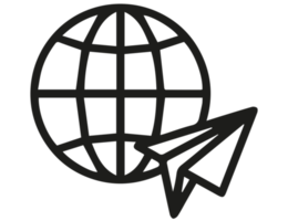 avión globo icono ilustración plana png transparente
