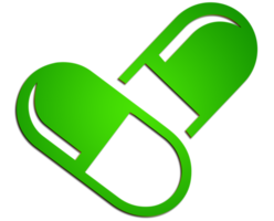 medicamento de ícone de pílula em fundo transparente png