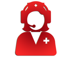 medical receptionist icon on Transparent background PNG