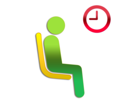 Element of priority seating area in transport icon on transparent PNG Background