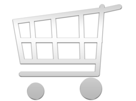 shopping cart icon on transparent background PNG