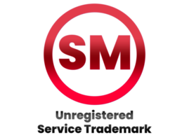 logotipo de símbolo de marca registrada em fundo transparente png