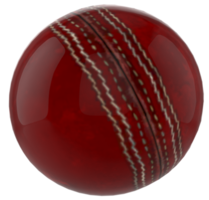 Roter Cricketball auf isoliertem transparentem Hintergrund png