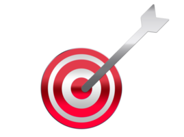 Bullseye mit Zielsymbol-Symbol auf transparentem Hintergrund png