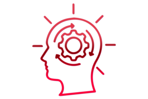 icône de cerveau scientifique sur fond transparent png