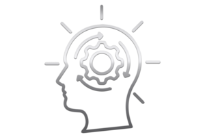 science brain icon on transparent background PNG