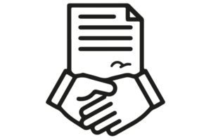 deal contract icon on transparent background png