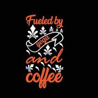 Fueled by yoga and coffee vector