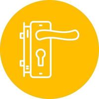 Door Handle and Lock Vector Icon