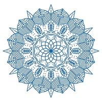 circle blue mandala flower vector illustration
