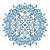 circle blue mandala flower vector illustration