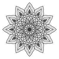 mandala flor patrón islámico vector recolorable arte diseño