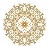 vintage gold luxury mandala flower lace pattern vector