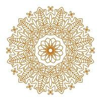 patrón de encaje de flor de mandala de lujo de oro vintage vector