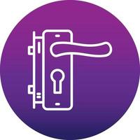 Door Handle and Lock Vector Icon