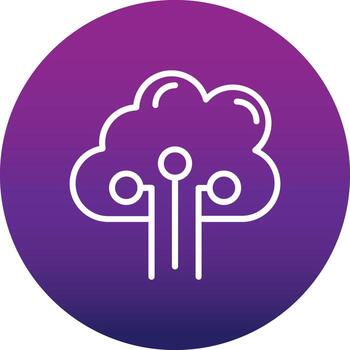 icono de vector de computación en la nube