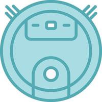 Robot Vacuum Cleaner Vector Icon