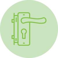 Door Handle and Lock Vector Icon