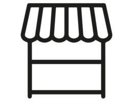 mercado de loja online ou ícone de loja de comércio eletrônico em fundo transparente png