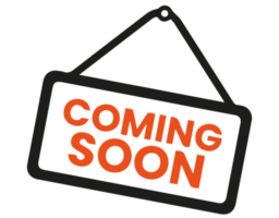 Coming soon icon symbol on transparent background png