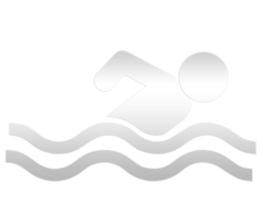 ícone de natação em fundo transparente png