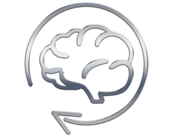 Gehirnsymbol isoliert auf transparentem Hintergrund png
