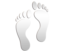 Human footprints on Transparent Background png