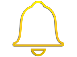 Notification bell icon on transparent background png