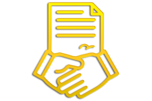 icono de contrato de trato en fondo transparente png