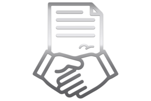 deal contract icon on transparent background png