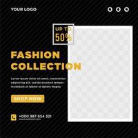 Fashion social media post template vector