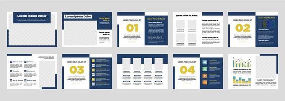 Business presentation templates set. Use for modern presentation background  brochure design  website slider  landing page  annual report  company profile vector