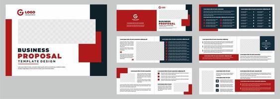 Minimalist business proposal template vector