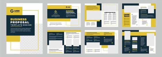 Company profile proposal or brochure template layout design shape minimalist business proposal or brochure template design vector