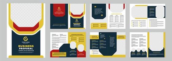 Company profile proposal or brochure template layout design shape minimalist business proposal or brochure template design vector