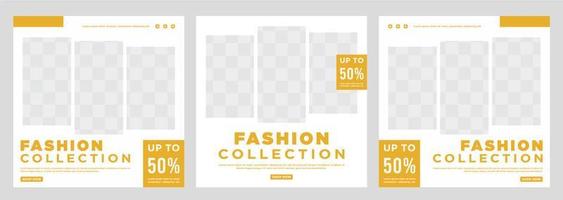 Fashion social media post template vector