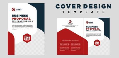 company profile cover template layout design or brochure cover template design vector