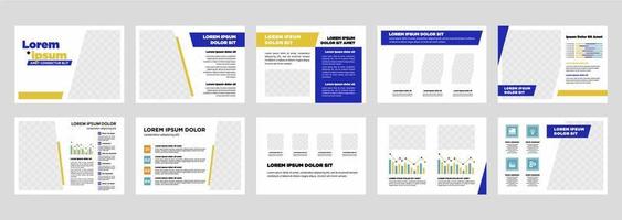 Business presentation templates set. Use for modern presentation background  brochure design  website slider  landing page  annual report  company profile vector