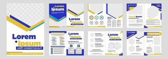 Company profile proposal or brochure template layout design shape minimalist business proposal or brochure template design vector