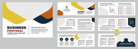 Company profile proposal or brochure template layout design shape minimalist business proposal or brochure template design vector