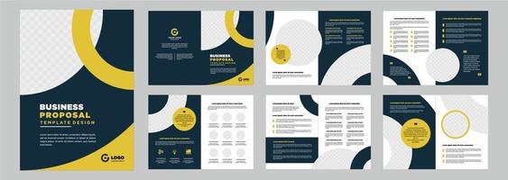 Company profile proposal or brochure template layout design shape minimalist business proposal or brochure template design vector