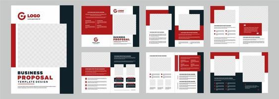 Minimalist business proposal template vector