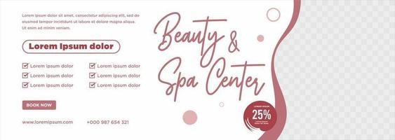 Beauty and spa social media post or banner template vector